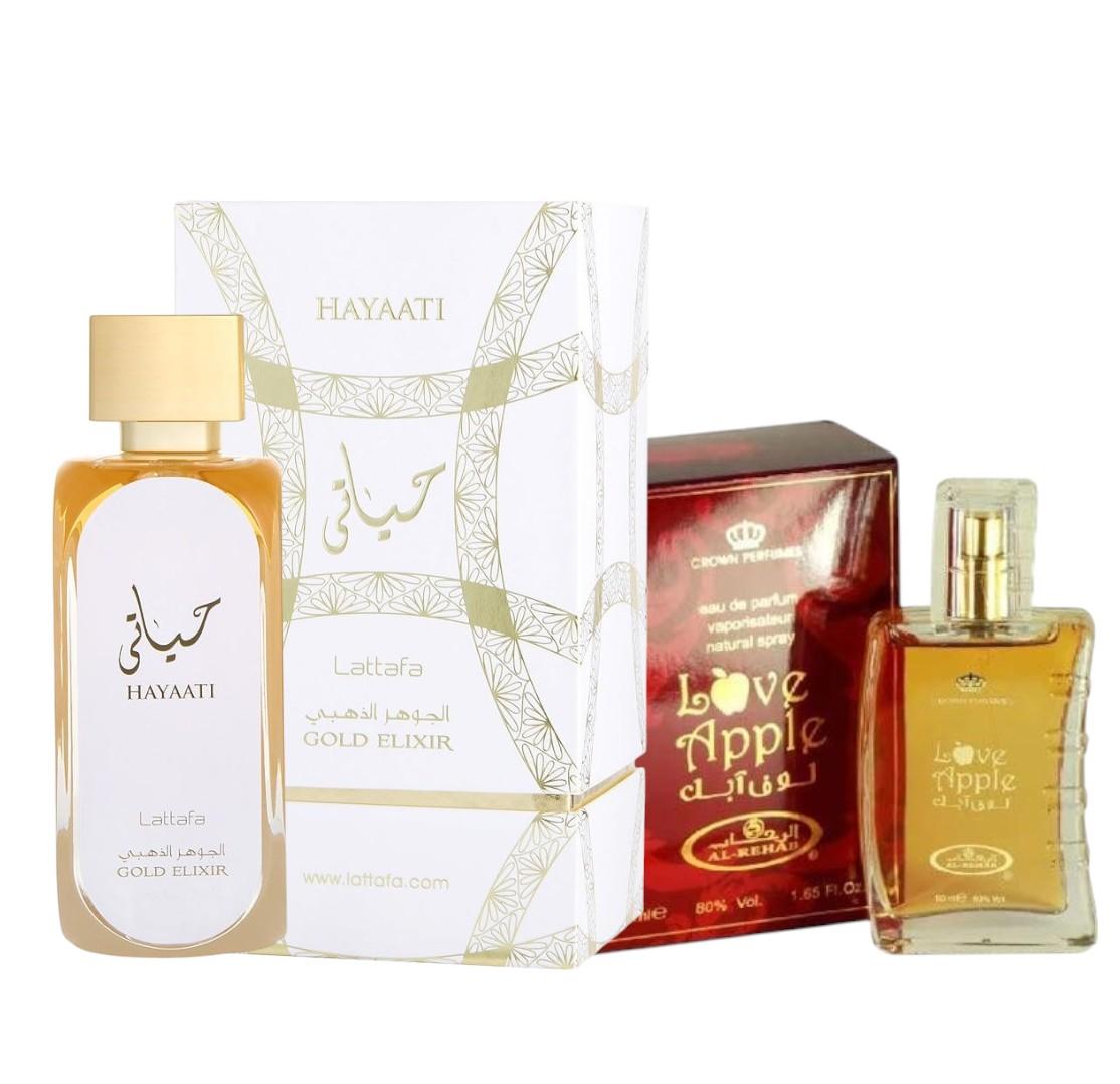 Hayaati Gold Elixir EDP and love Apple perfume