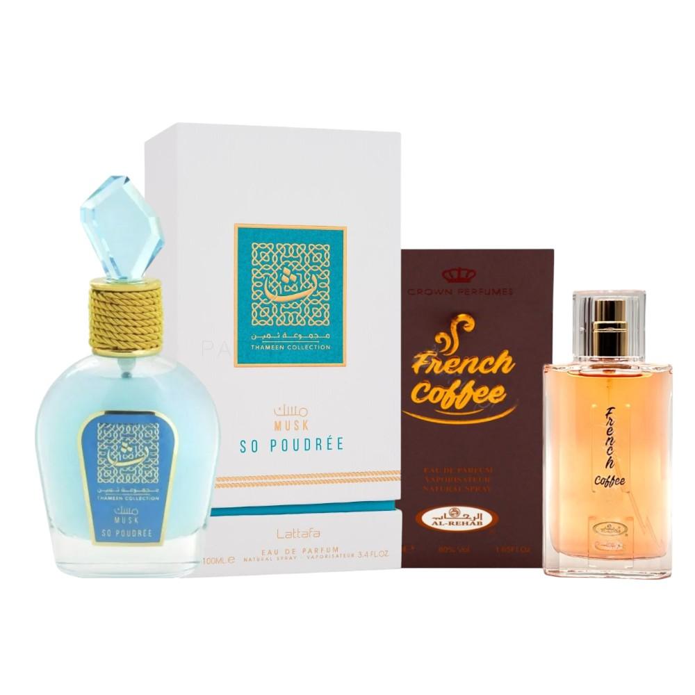 Pack of Musk So Poudree and French coffee