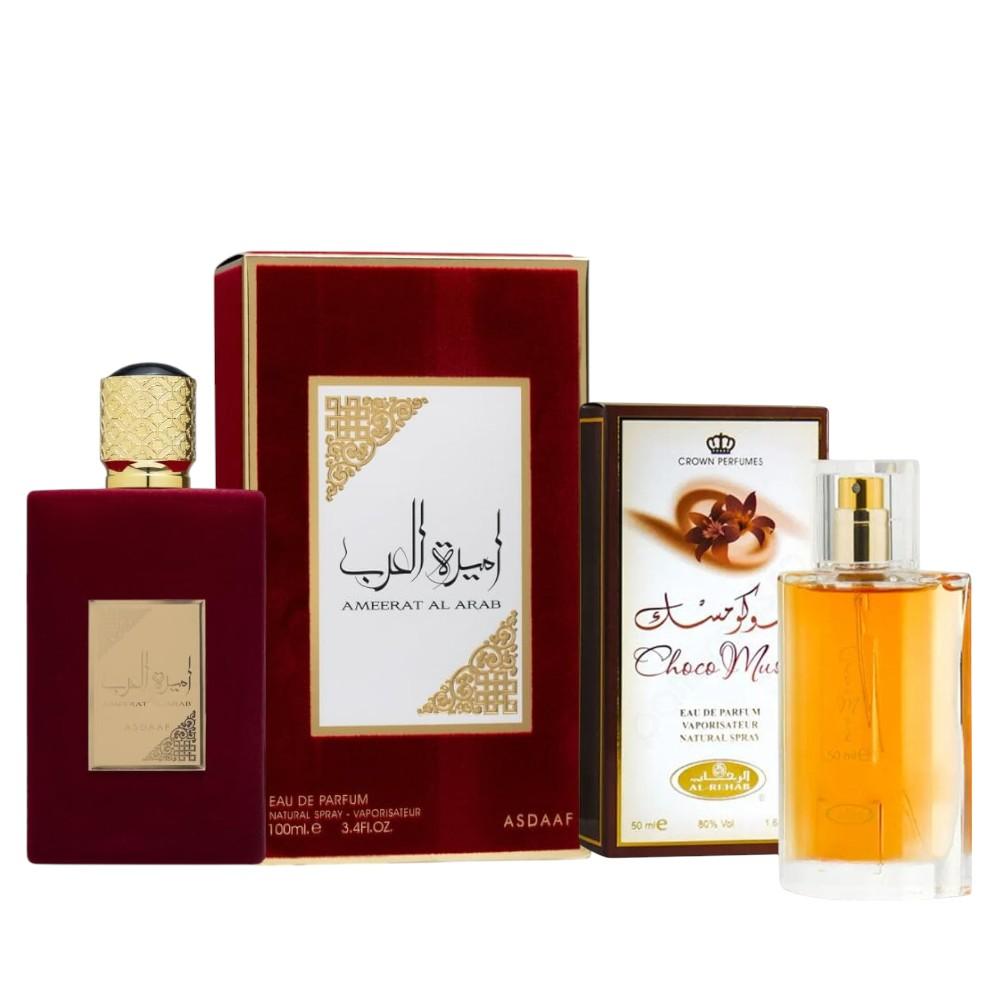 Pack of Asdaaf Ameerat Al Arab and Choco Musk